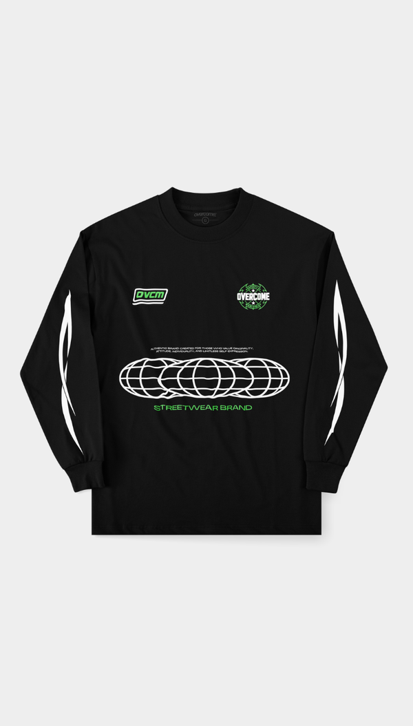 Camiseta Manga Longa Overcome Street Grid Preta-001