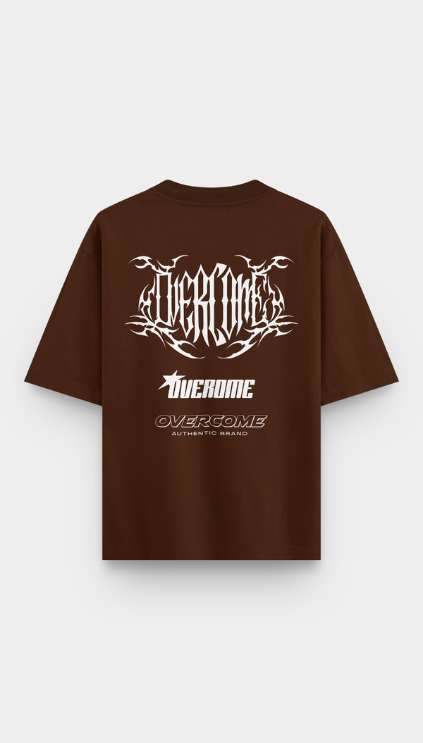 Camiseta Overcome Oversized Nocturne Marrom-001