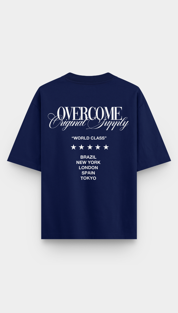 Camiseta Overcome Oversized Tour Tee Azul Marinho-001