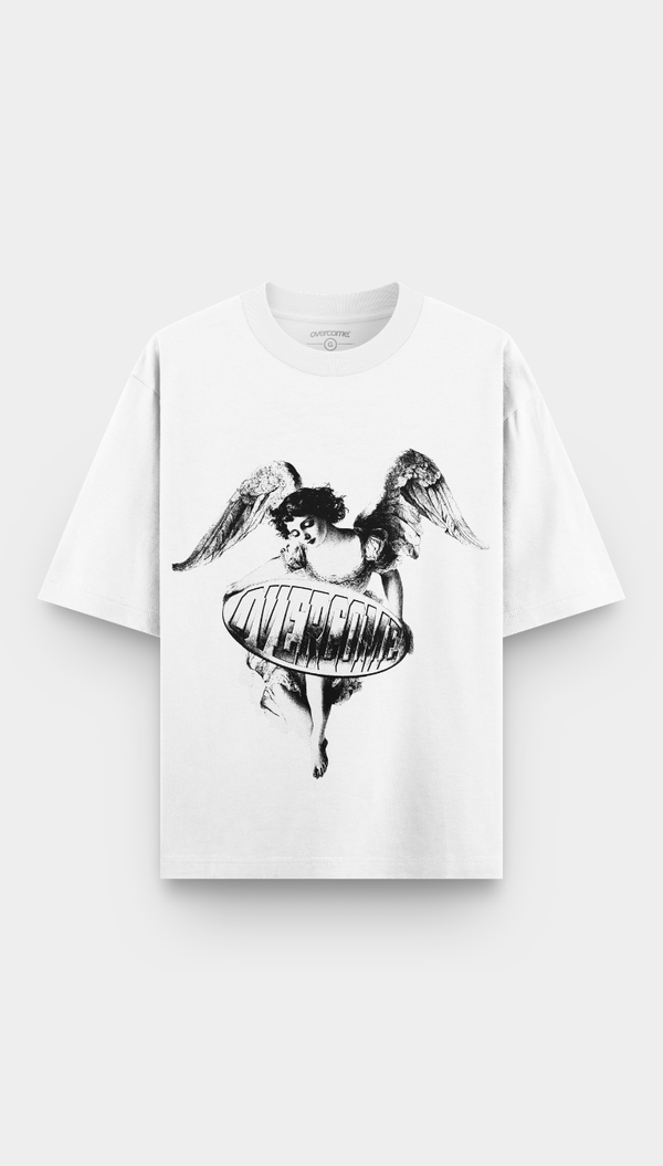Camiseta Oversized Overcome Sacred Angel Branca-001