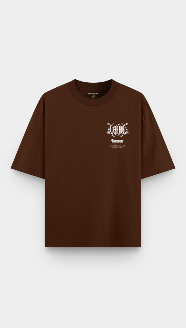Camiseta Overcome Oversized Nocturne Marrom-001