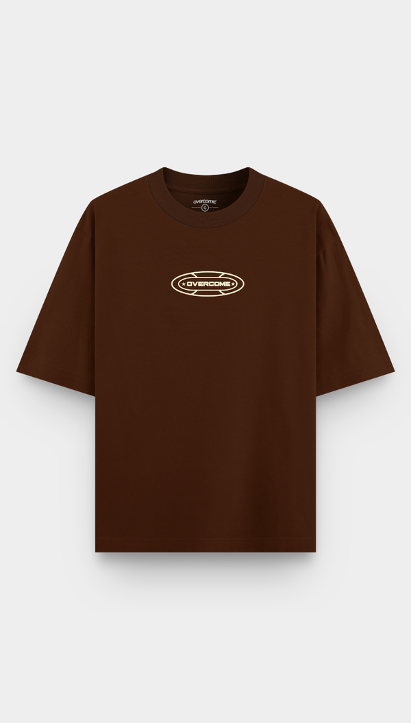 Camiseta Overcome Oversized Archive Marrom-001