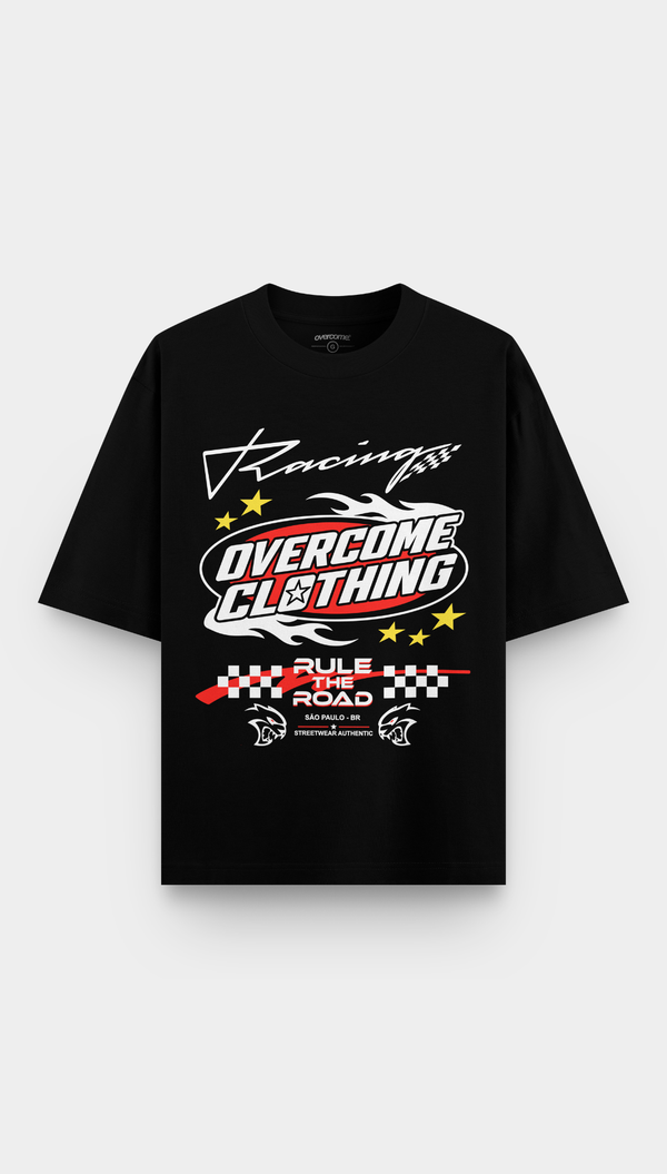 Camiseta Overcome Oversized Rule The Road Preta-001
