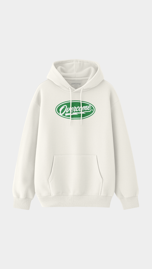 Moletom Canguru Overcome 50's Off White/Verde-001