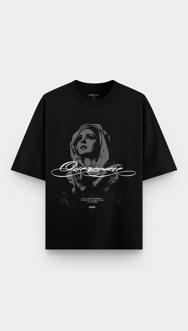 Camiseta Oversized Overcome Sacred Vision Preta-001