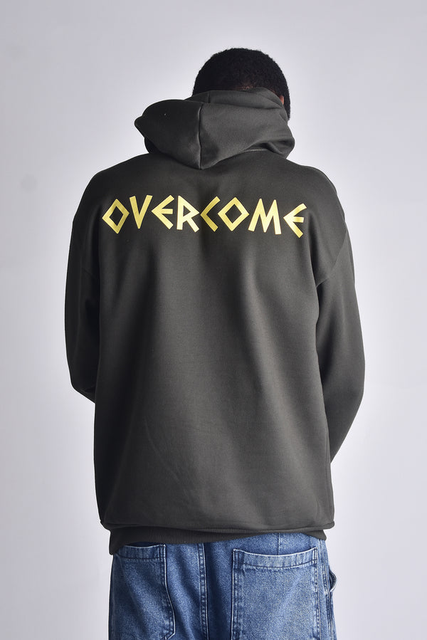 Moletom Overcome Canguru Greek Script Verde