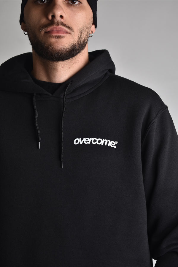 Moletom Overcome Canguru Minimalist Logo 25 Preto
