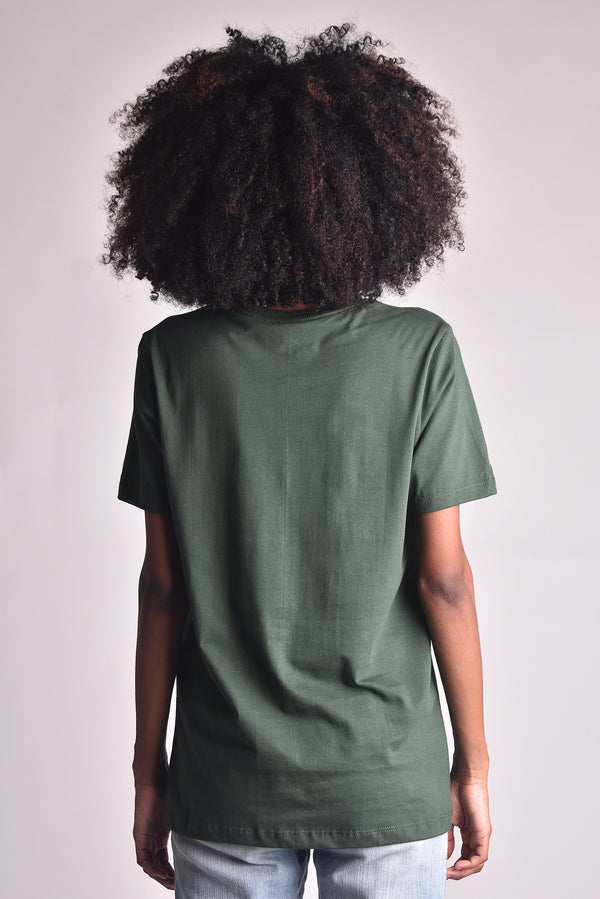 Camiseta Overcome New Script Verde Militar