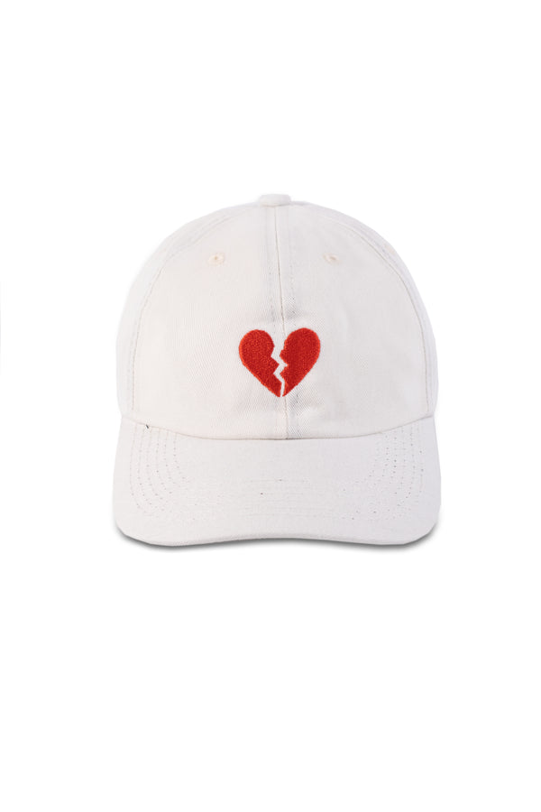 Boné Dad Hat Overcome "Broken Heart" Off White