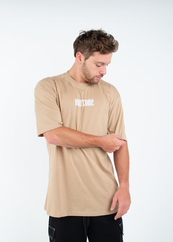 Camiseta Overcome Double Smile Bege