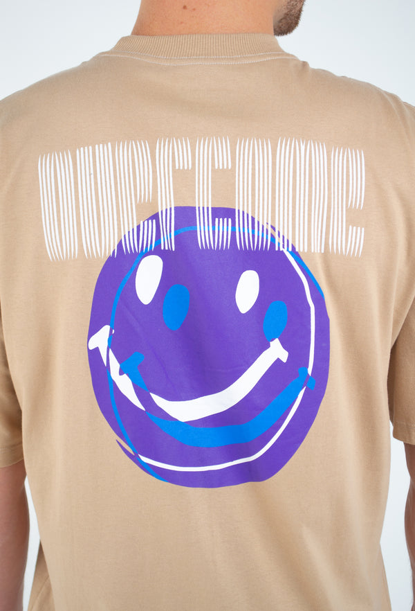 Camiseta Overcome Double Smile Bege