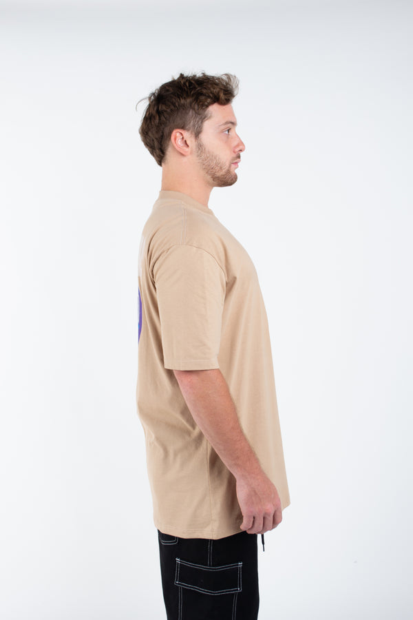 Camiseta Overcome Double Smile Bege