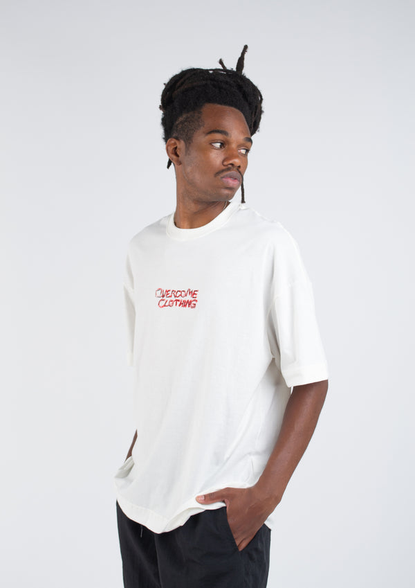 Camiseta Oversized Overcome Sketch Off White