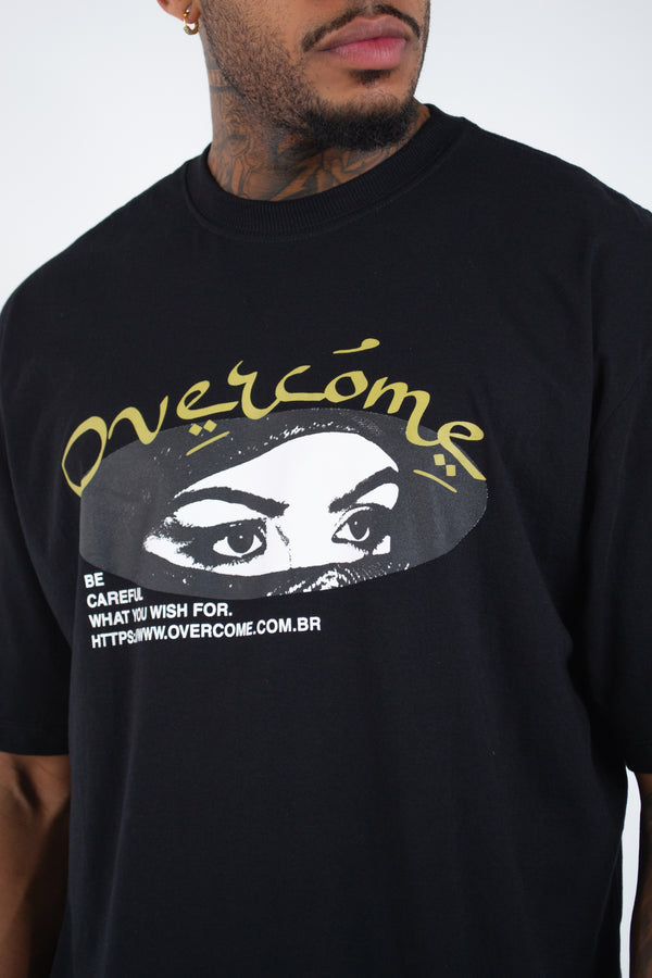 Camiseta Overcome Oversized Wide Open Preto