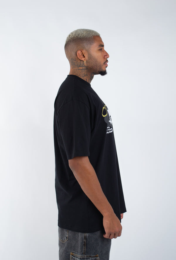 Camiseta Overcome Oversized Wide Open Preto