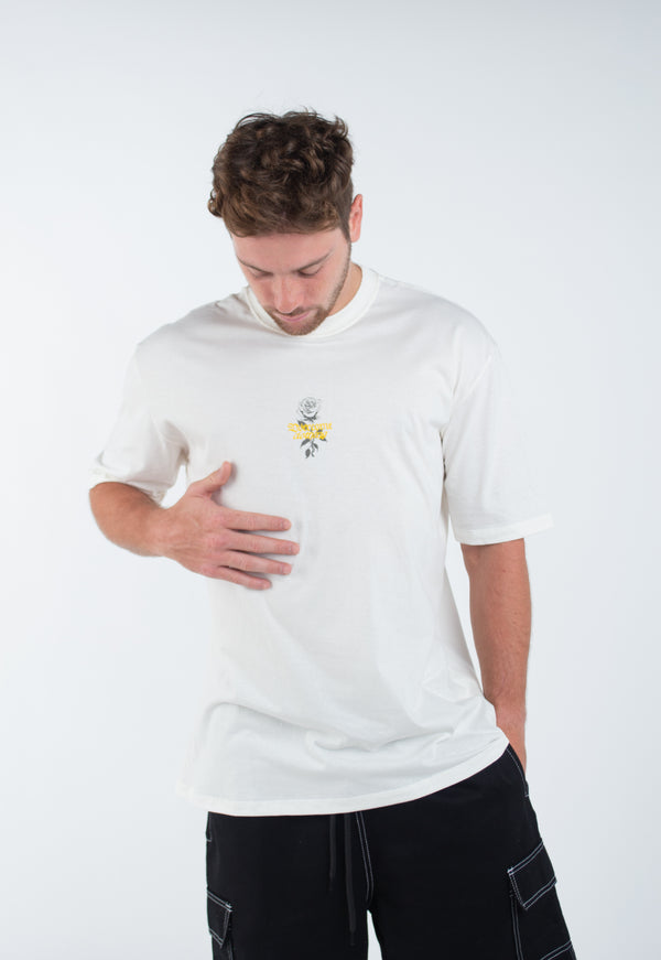 Camiseta Overcome Big Rose Off White