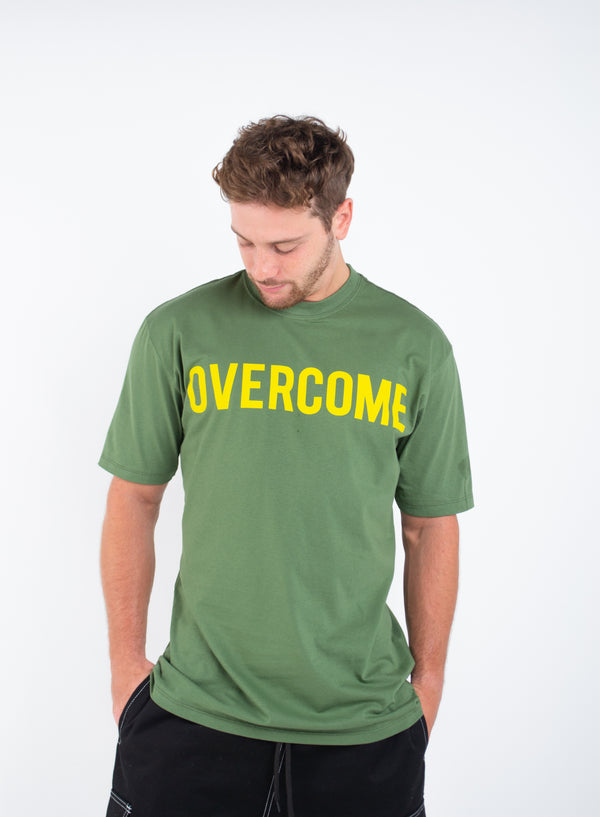 Camiseta Overcome Front Script Verde Militar
