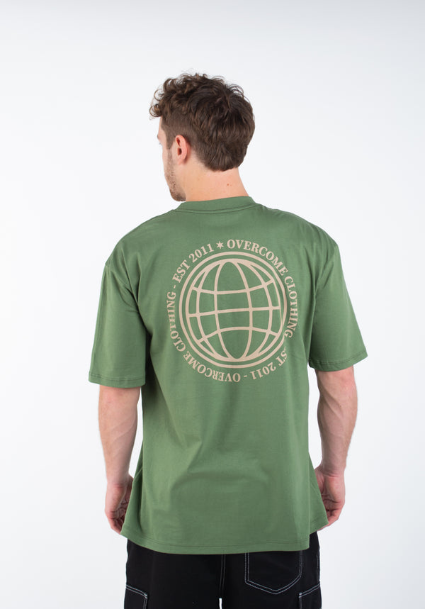 Camiseta Overcome Global Lines Verde