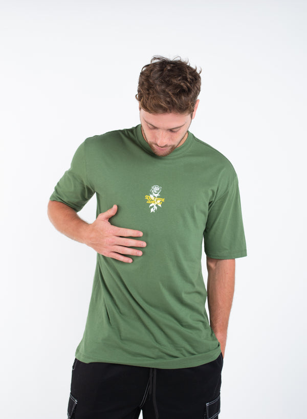 Camiseta Overcome Big Rose Verde Militar