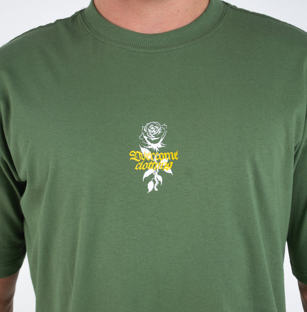 Camiseta Overcome Big Rose Verde Militar