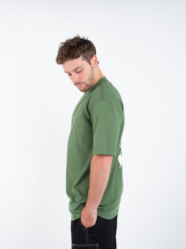 Camiseta Overcome Big Rose Verde Militar