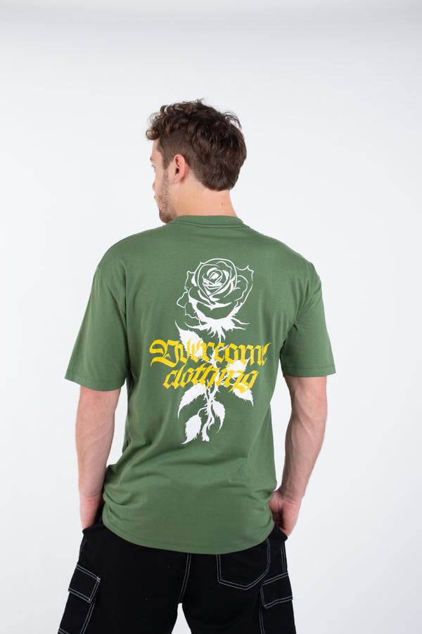 Camiseta Overcome Big Rose Verde Militar