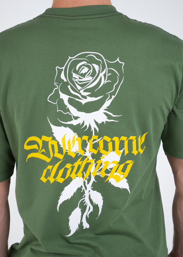 Camiseta Overcome Big Rose Verde Militar