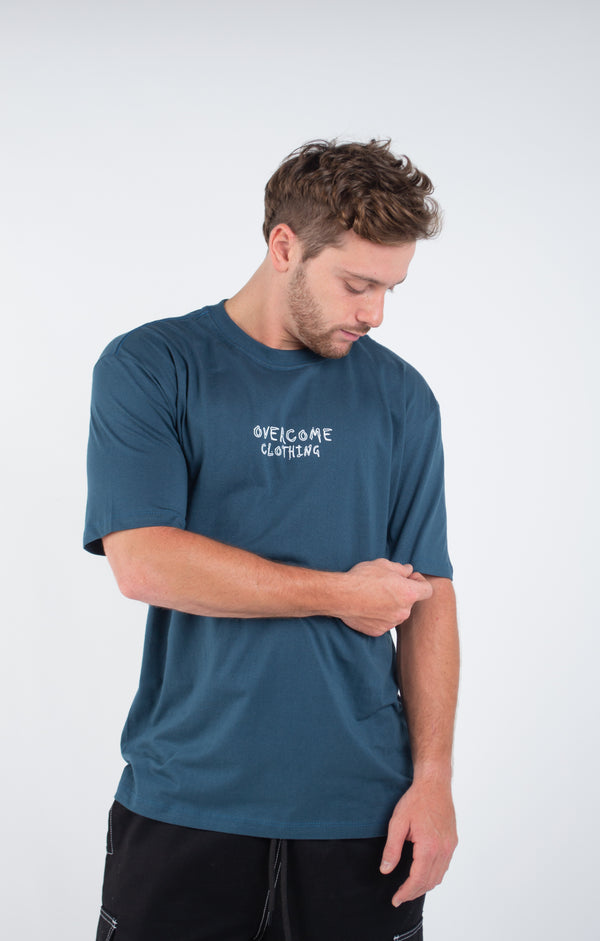 Camiseta Overcome Star Sketch Azul Turmalina