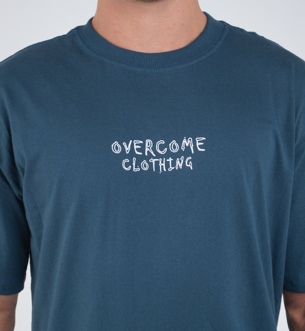 Camiseta Overcome Star Sketch Azul Turmalina