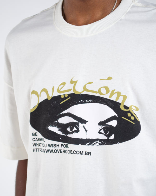 Camiseta Oversized Overcome Wide Open Off White