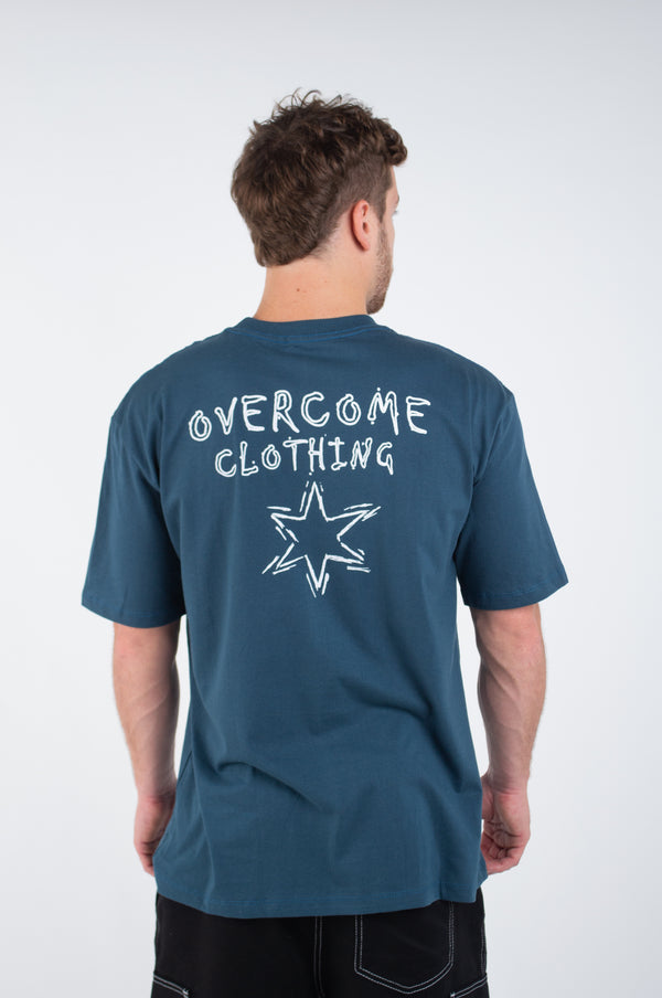 Camiseta Overcome Star Sketch Azul Turmalina