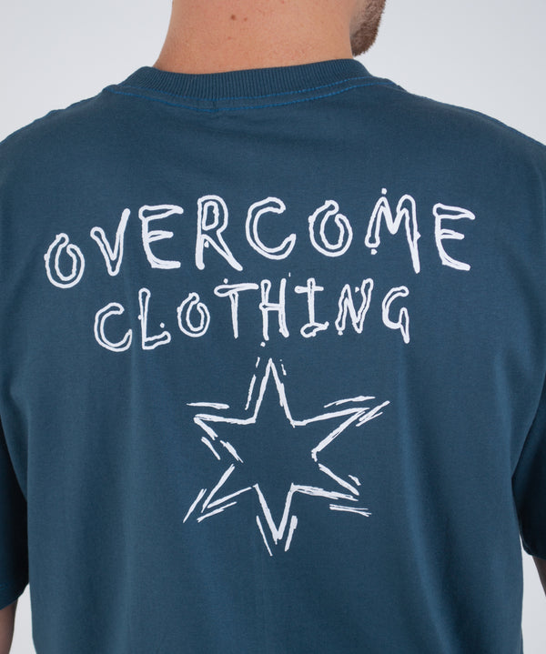 Camiseta Overcome Star Sketch Azul Turmalina