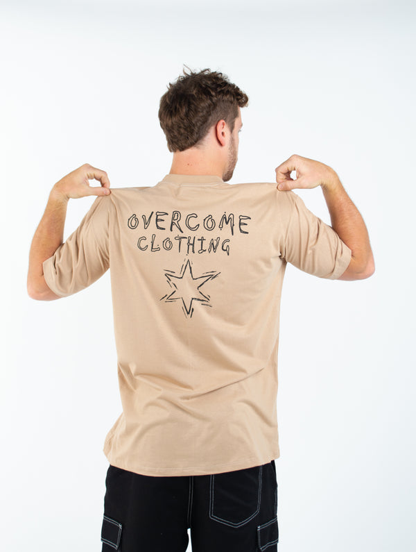 Camiseta Overcome Star Sketch Bege
