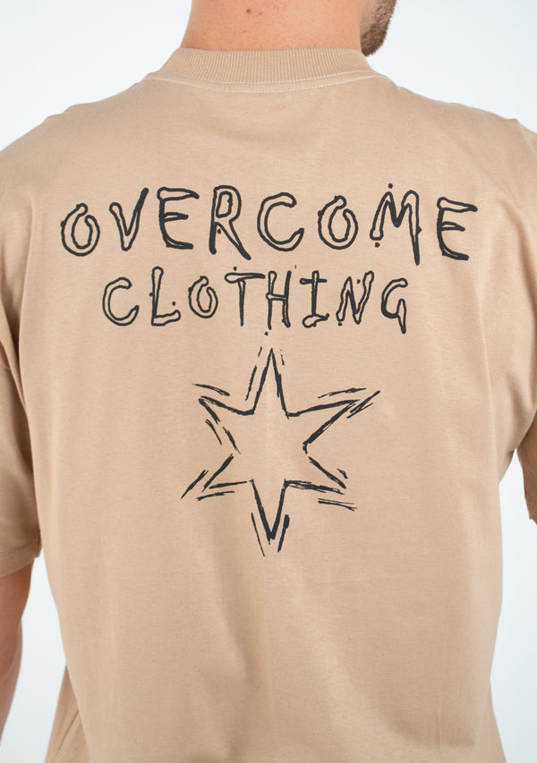 Camiseta Overcome Star Sketch Bege