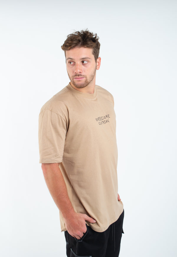 Camiseta Overcome Star Sketch Bege