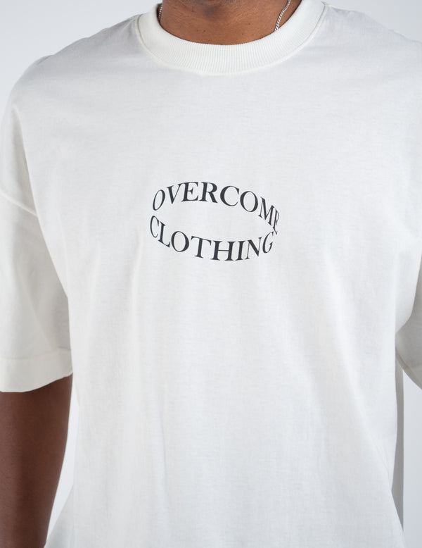 Camiseta Oversized Overcome Spiral Club Off White
