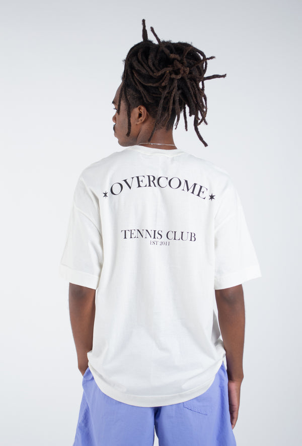 Camiseta Oversized Overcome Spiral Club Off White
