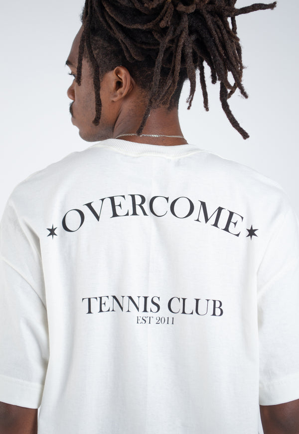 Camiseta Oversized Overcome Spiral Club Off White