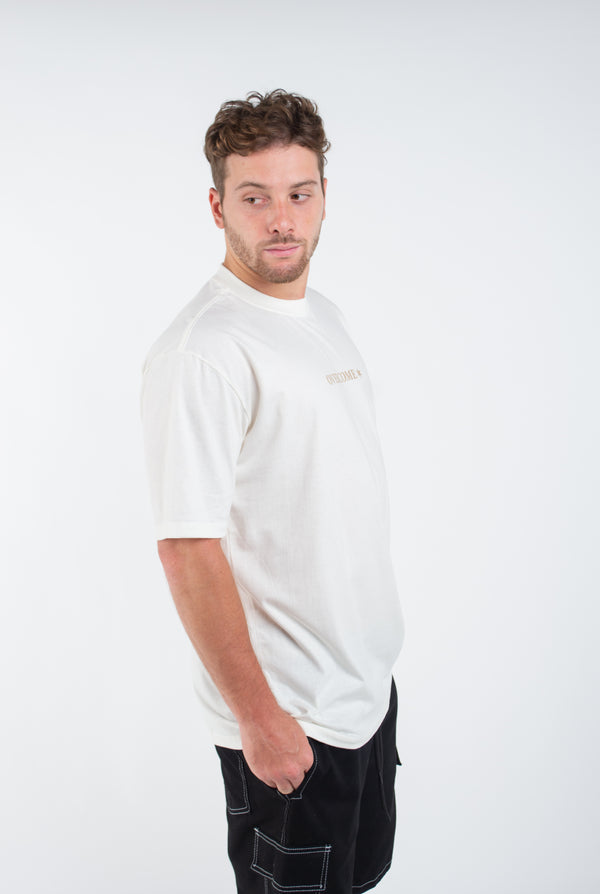 Camiseta Overcome Front Script Off White