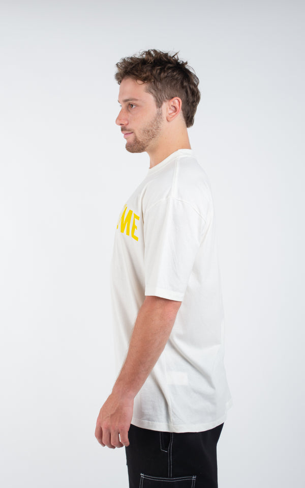 Camiseta Overcome Front Script Off White