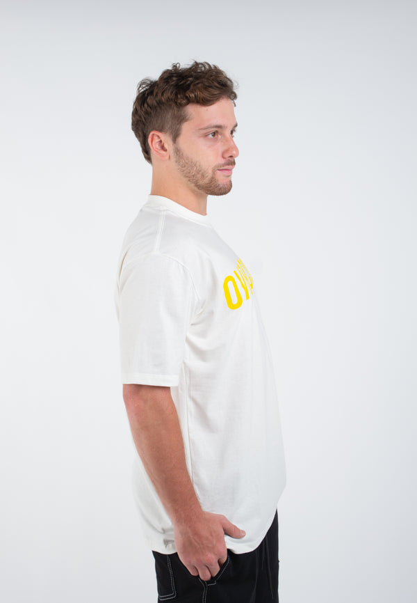 Camiseta Overcome Front Script Off White
