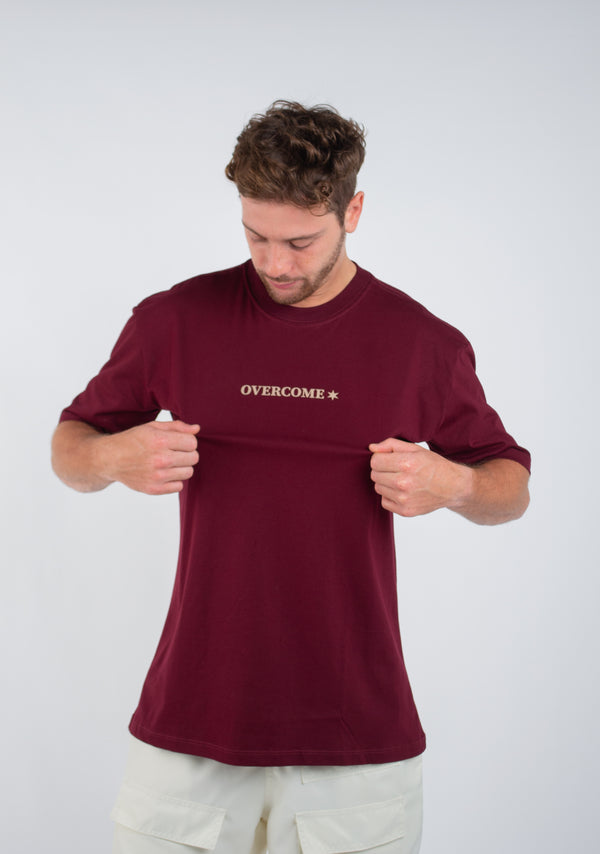 Camiseta Overcome Global Lines Bordo