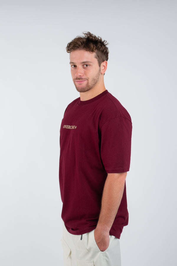 Camiseta Overcome Global Lines Bordo