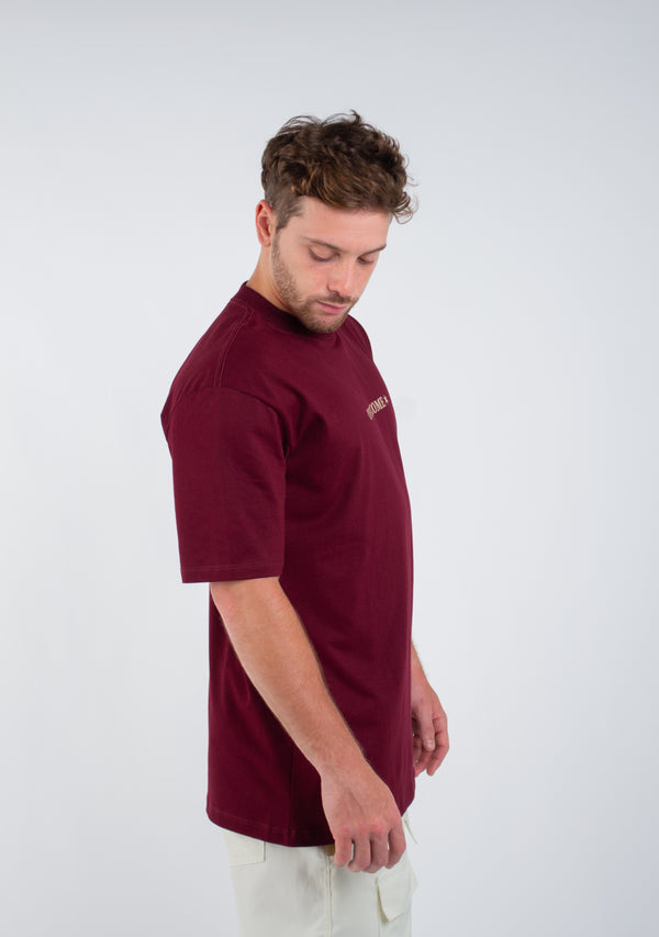 Camiseta Overcome Global Lines Bordo