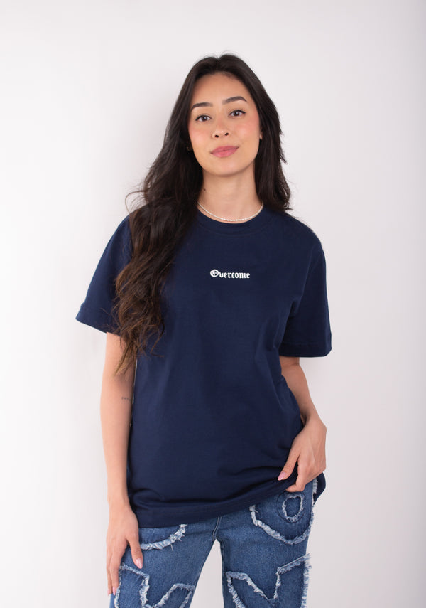 Camiseta Overcome New Script Azul Marinho