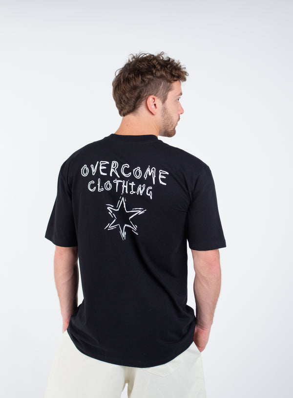 Camiseta Overcome Star Sketch Preto