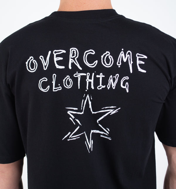 Camiseta Overcome Star Sketch Preto