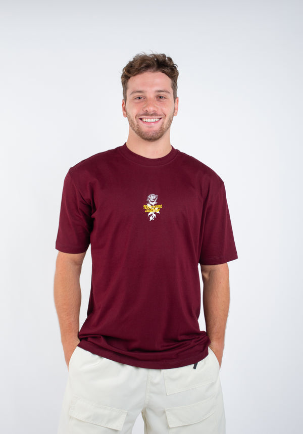 Camiseta Overcome Big Rose Bordô