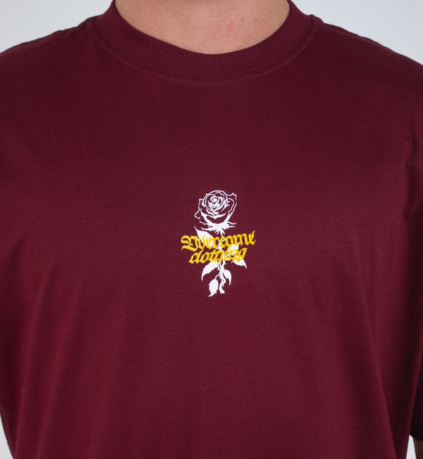 Camiseta Overcome Big Rose Bordô