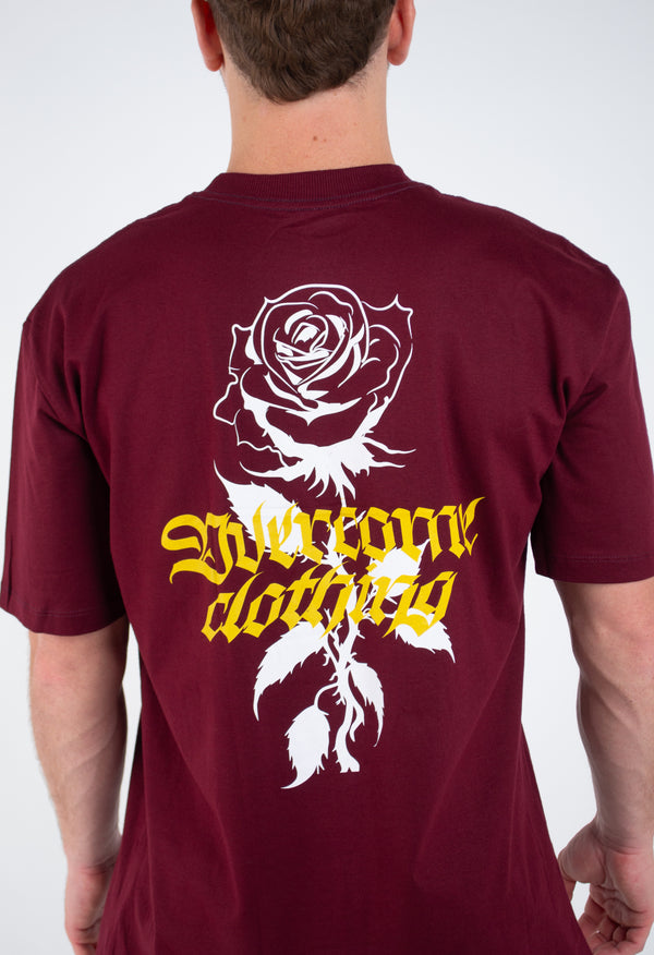 Camiseta Overcome Big Rose Bordô